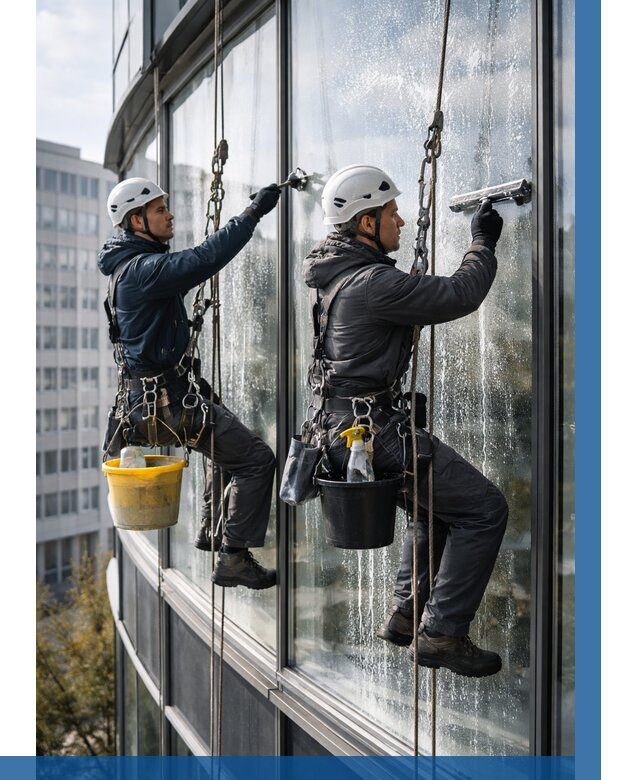 Мойка панорамных окон в Учалах от 356 р. заказать у ВЫСОТНИК-Члы
