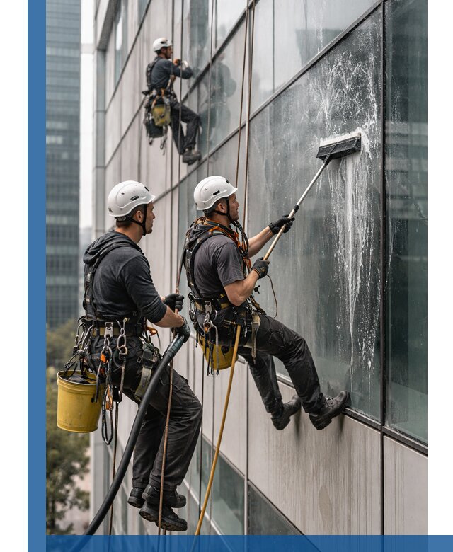 Профессиональная высотная мойка фасадов зданий в Учалах
