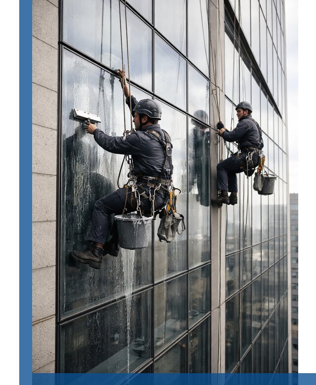 Профессиональная мойка стеклянных фасадов зданий в Учалах