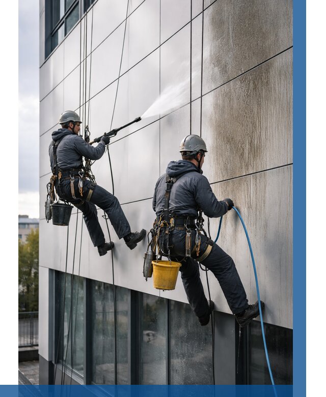 Мойка фасада из композита в Учалах по цене от 305 р. | ВЫСОТНИК-Члы