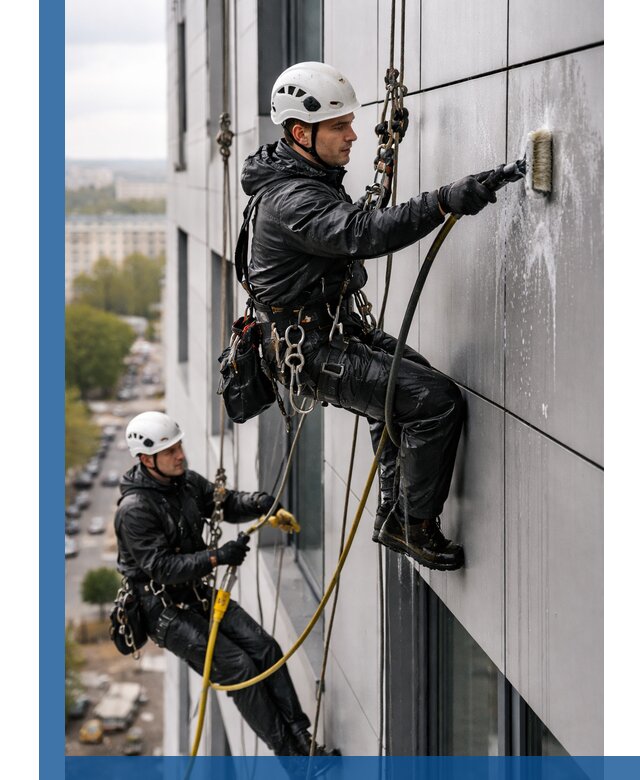 Профессиональная мойка фасада из композита в Учалах