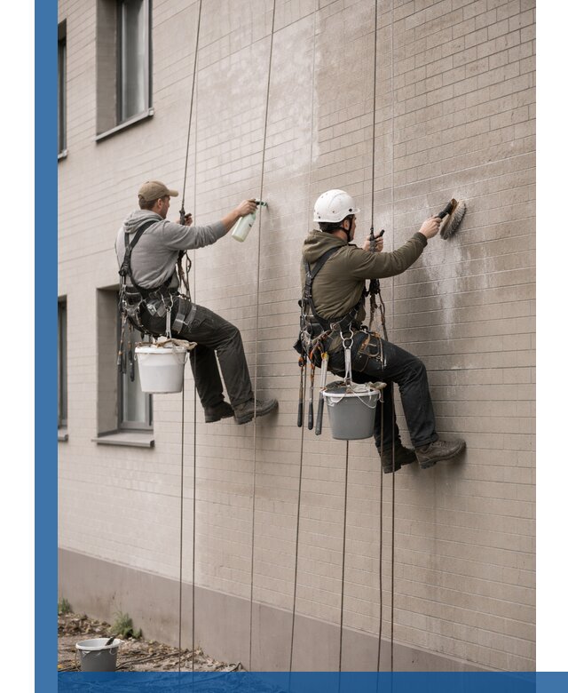 Удаление высолов с фасада зданий в Учалах без повреждений и следов