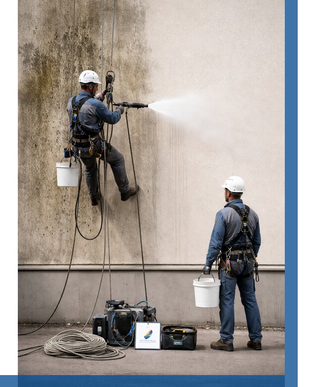 Очистка фасада от плесени в Учалах от 305 р. | ВЫСОТНИК-Члы