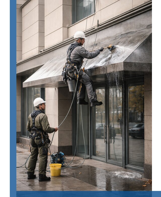 Профессиональная мойка козырьков и навесов в Учалах