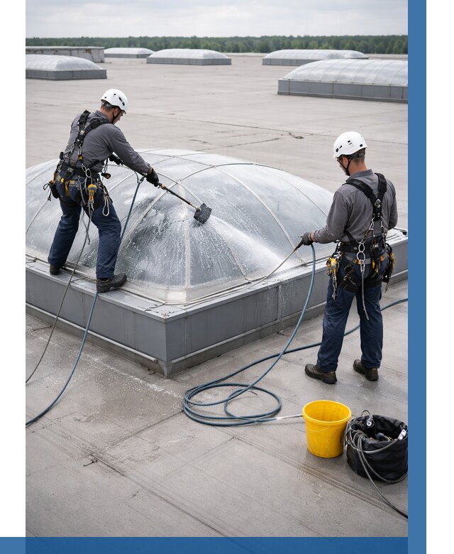 Мойка зенитных фонарей в Учалах, заказать от 4575 р. | ВЫСОТНИК-Члы