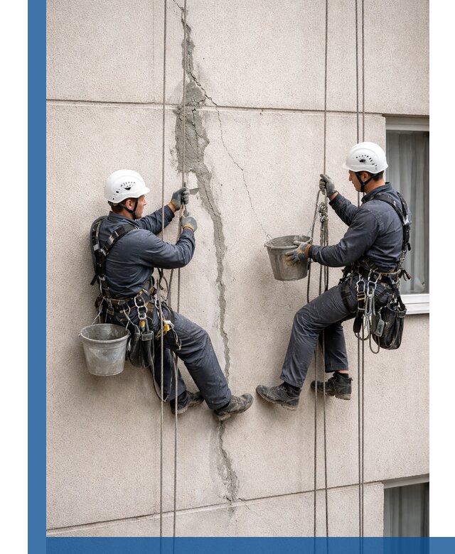 Заделка трещин на фасаде в Учалах с гарантийным ремонтом