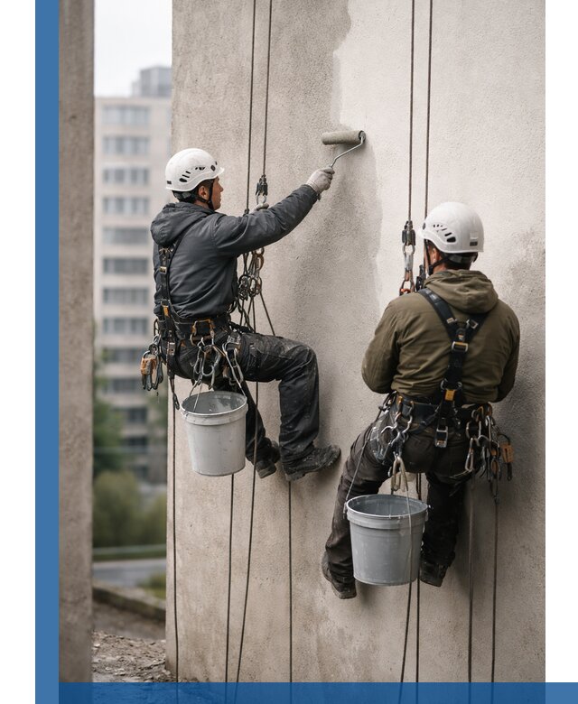 Покраска фасадов высотными альпинистами в Учалах с гарантией