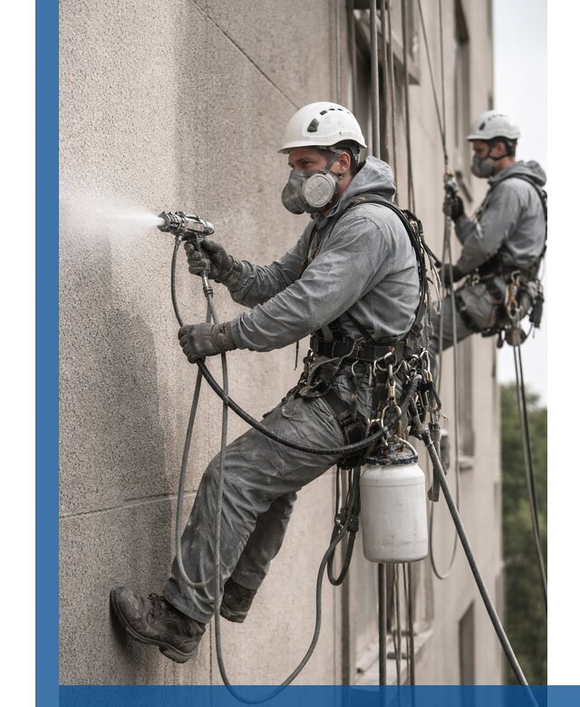 Безвоздушная покраска фасадов зданий в Учалах профессионально