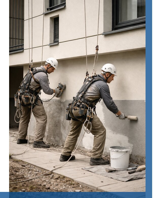 Окраска цоколя здания в Учалах от 458 р. под ключ | ВЫСОТНИК-Члы