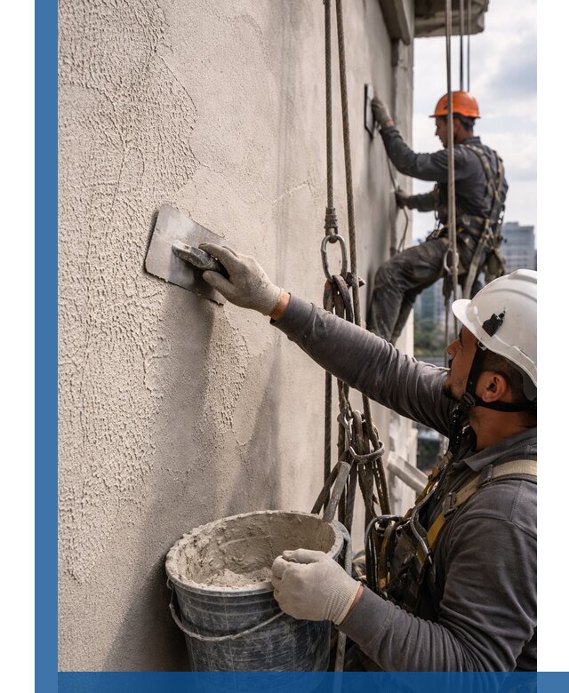 Декоративная штукатурка фасада с утеплением и защитой в Учалах