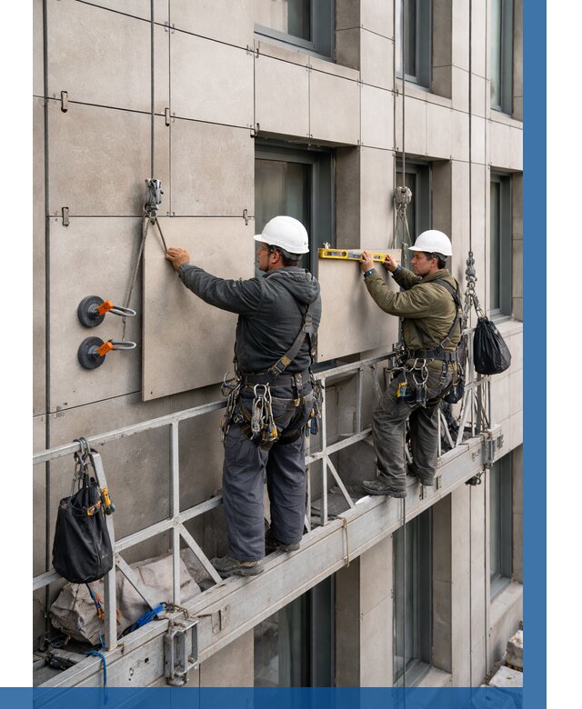 Монтаж керамогранита на фасад в Учалах от 2542 р. | ВЫСОТНИК-Члы