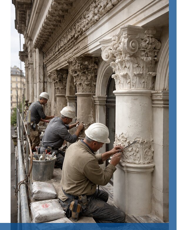 Реставрация фасадной лепнины в Учалах от 2542 р. | ВЫСОТНИК-Члы