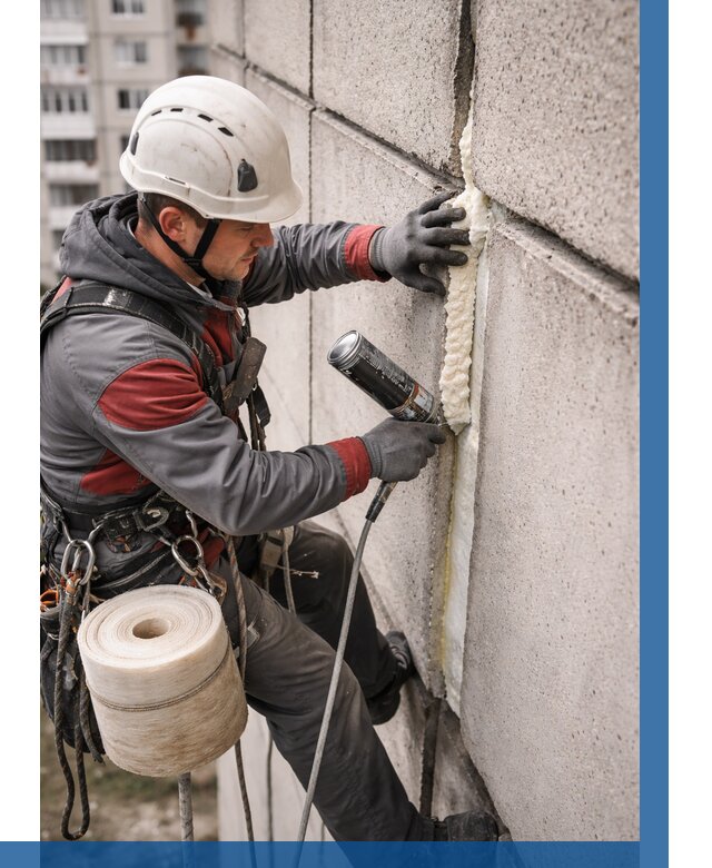 Утепление межпанельных швов в Учалах от 712 р. | ВЫСОТНИК-Члы