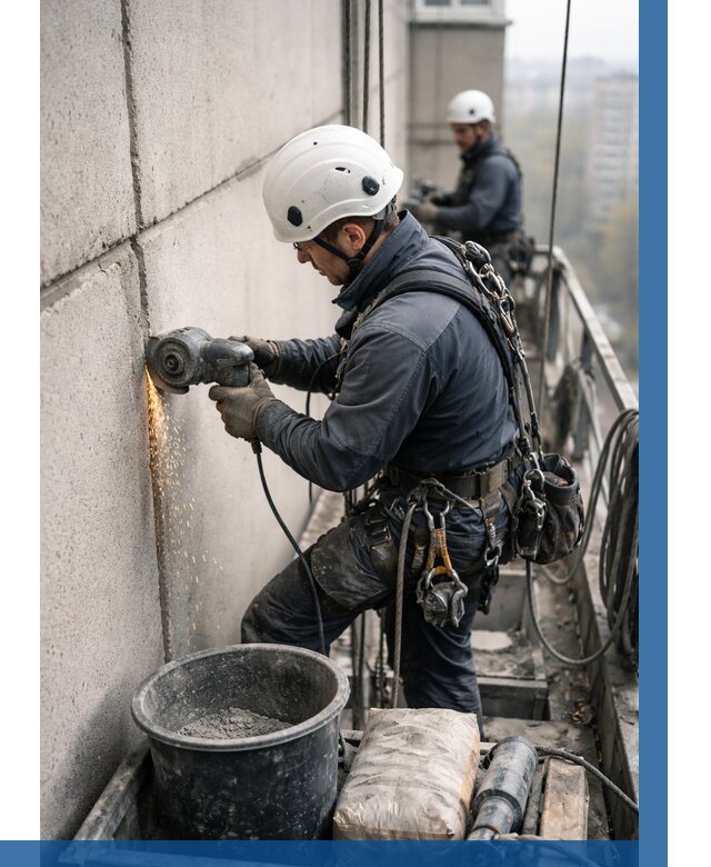 Штробление межпанельных швов в Учалах от 1220 р. | ВЫСОТНИК-Члы