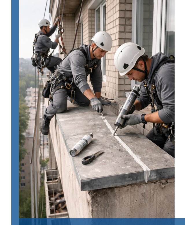 Герметизация балконного козырька в Учалах профессионально