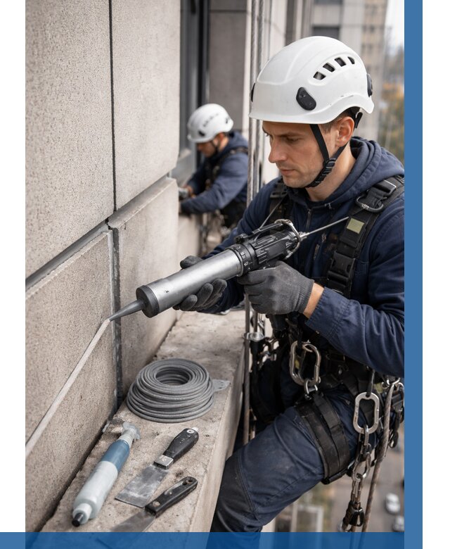 Герметизация деформационных швов фасада в Учалах от 712 | ВЫСОТНИК-Члы