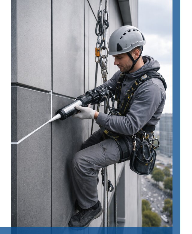 Герметизация стыков фасадных панелей в Учалах от 6609 р.| ВЫСОТНИК-Члы