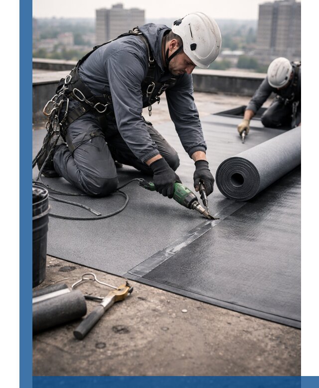 Ремонт мягкой кровли в Учалах с выездом промальпинистов