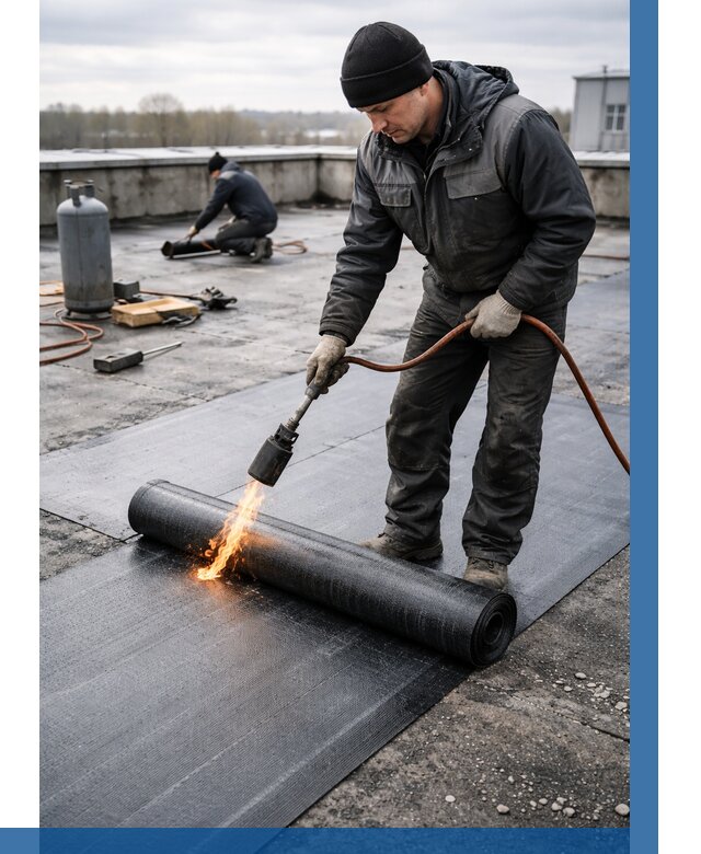 Ремонт наплавляемой кровли в Учалах от 712 р. | ВЫСОТНИК-Члы