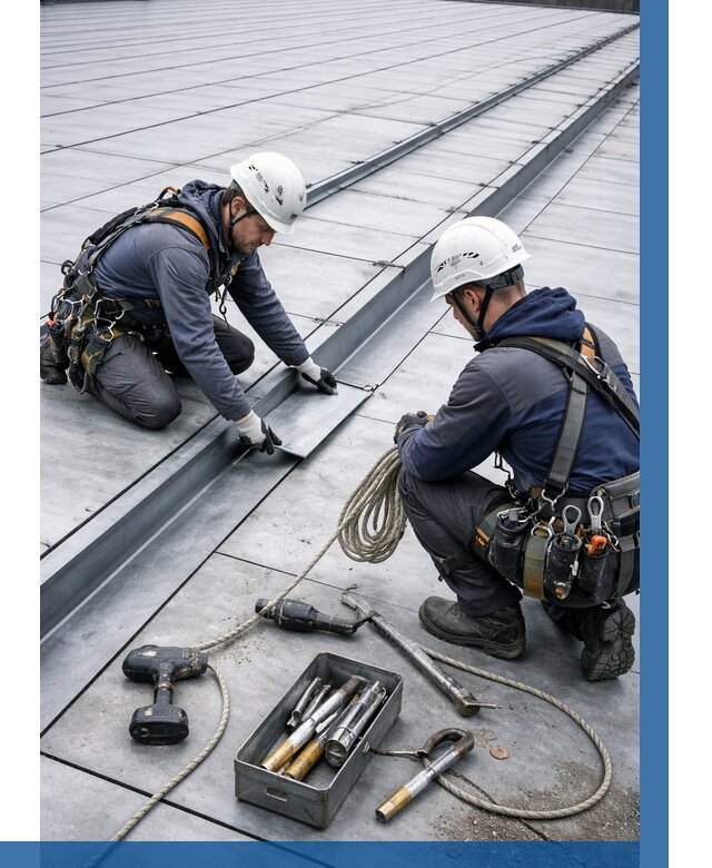 Ремонт фальцевой кровли в Учалах от 712 р. | ВЫСОТНИК-Члы