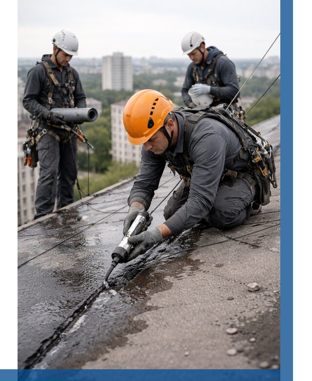 Устранение протечек кровли в Учалах от 12200 р. | ВЫСОТНИК-Члы