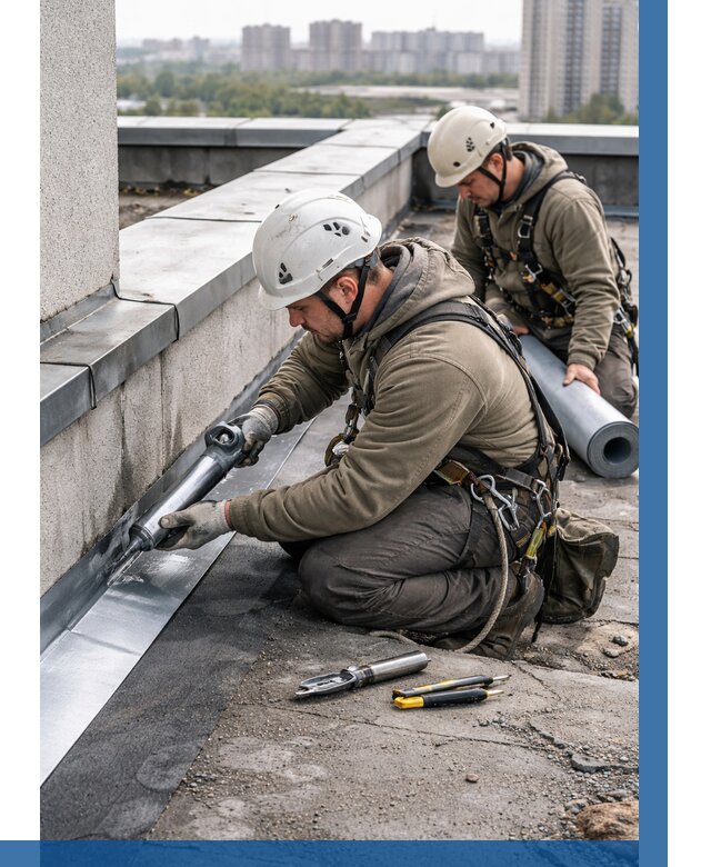 Ремонт кровельных примыканий в Учалах от 1220 р. | ВЫСОТНИК-Члы