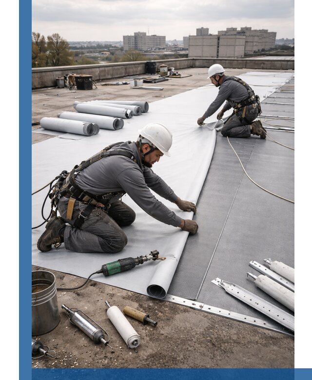 Монтаж мембранной кровли в Учалах для промышленных зданий