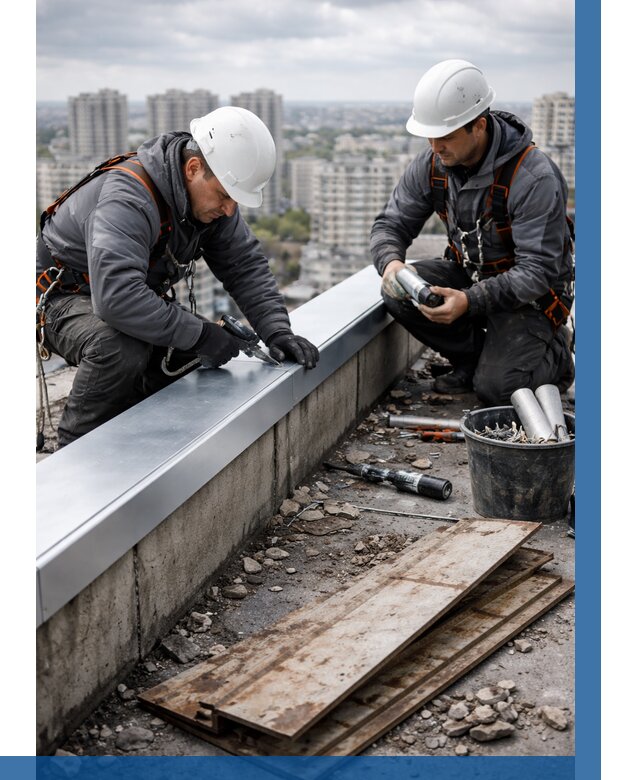 Замена парапетных крышек под ключ в Учалах от 1220 р. | ВЫСОТНИК-Члы