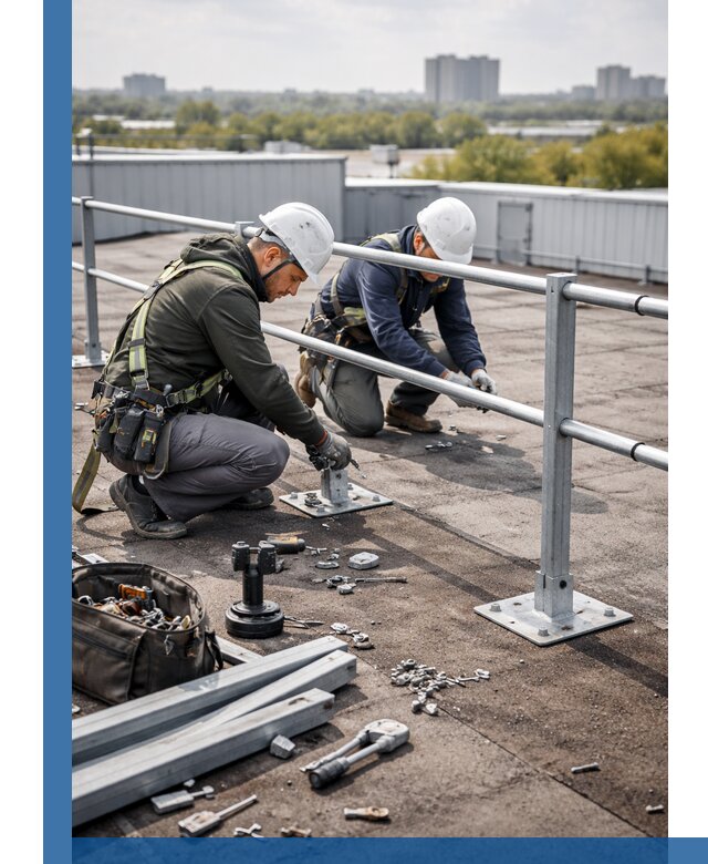 Монтаж кровельного ограждения в Учалах под ключ с гарантией