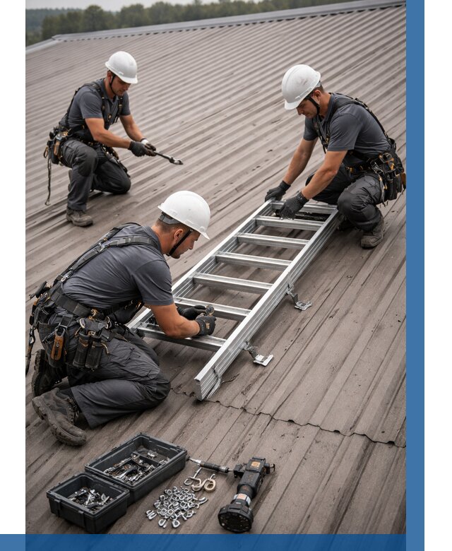 Монтаж кровельной лестницы в Учалах от 4575 р. | ВЫСОТНИК-Члы