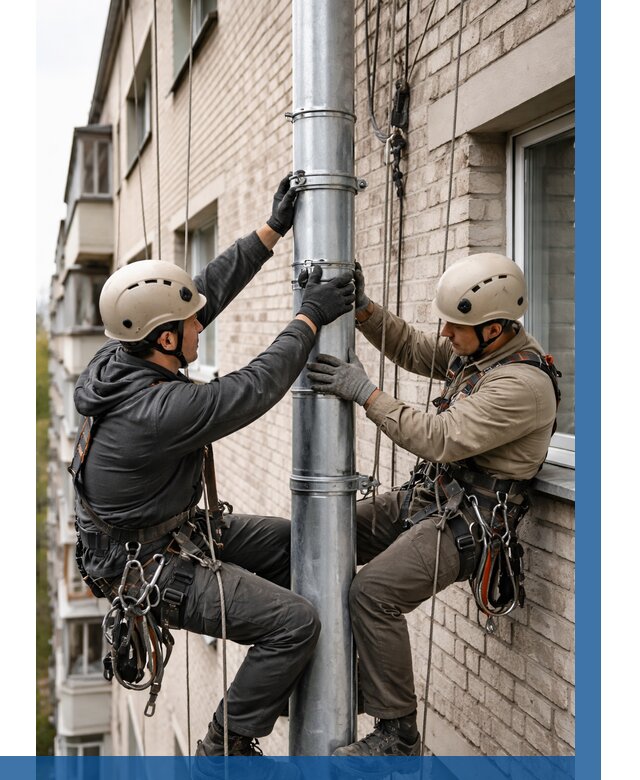 Замена водосточных труб в Учалах от 6609 р. | ВЫСОТНИК-Члы