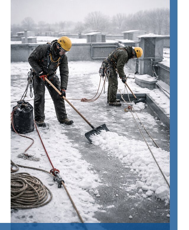 Очистка крыши от снега в Учалах от 7625 р. | ВЫСОТНИК-Члы