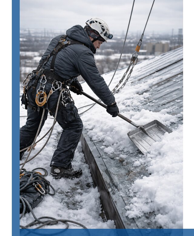 Профессиональная очистка кровли от снега и наледи в Учалах