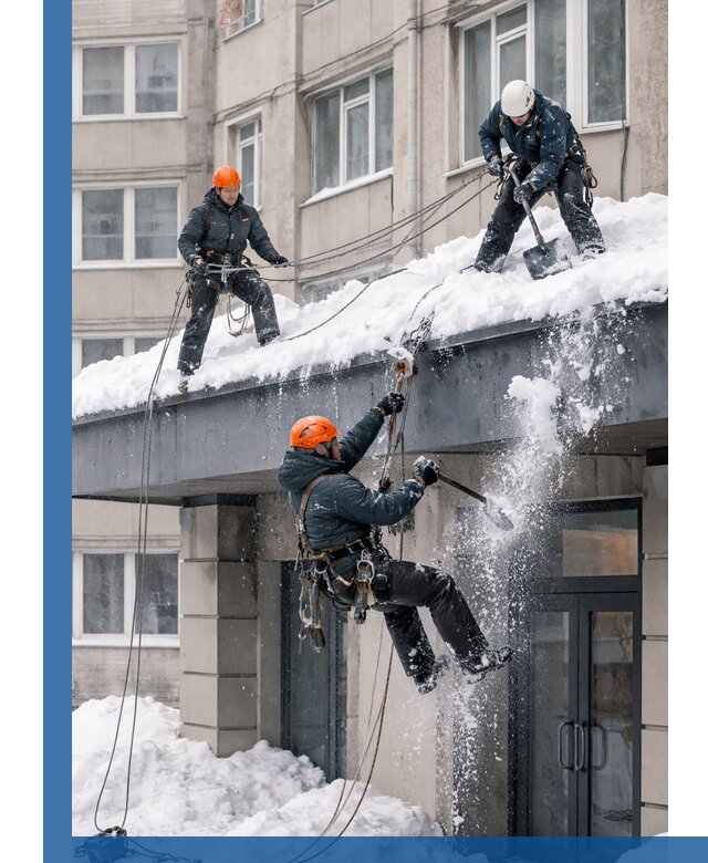 Безопасная очистка навесов от снега в Учалах круглогодично