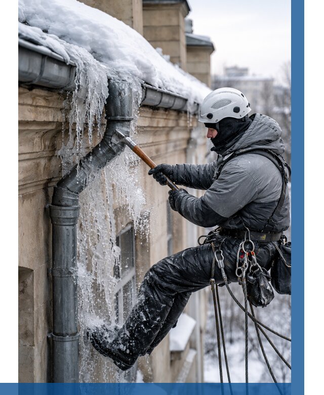 Очистка водостоков от льда в Учалах от 3558 р. | ВЫСОТНИК-Члы