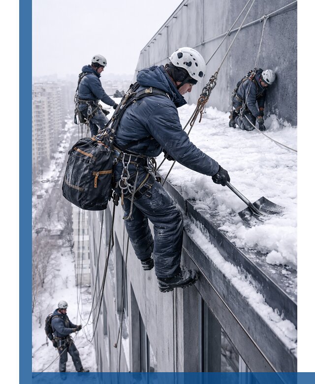 Абонентское обслуживание кровли зимой в Учалах регулярный уход