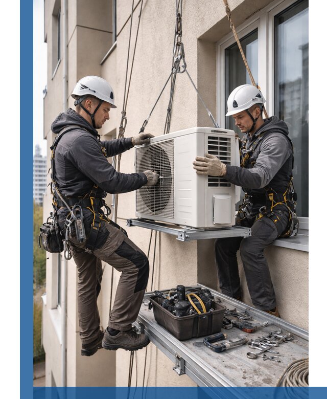 Перенос внешнего блока кондиционера в Учалах с монтажом и крепежом