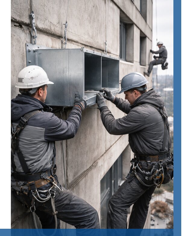 Монтаж вентиляционных коробов в Учалах от 3050 р. | ВЫСОТНИК-Члы