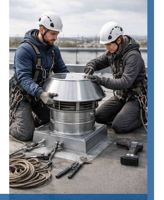 Установка дефлекторов на кровле в Учалах от 4575 р. | ВЫСОТНИК-Члы