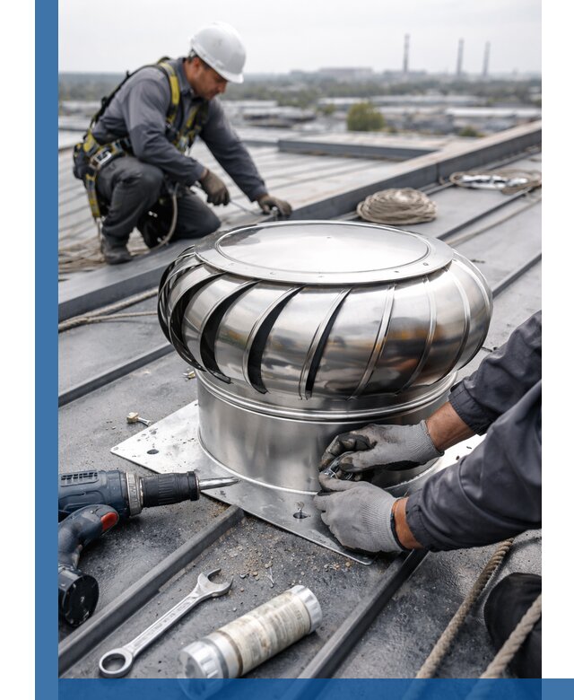 Установка дефлекторов на кровле в Учалах профессионально