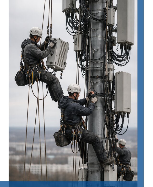 Монтаж оборудования связи на мачте в Учалах от 7625 р. | ВЫСОТНИК-Члы