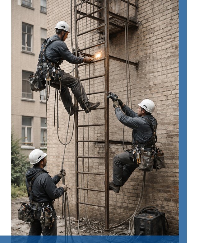 Ремонт пожарной лестницы в Учалах от 7625 р. | ВЫСОТНИК-Члы