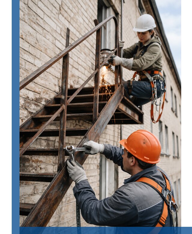 Ремонт и восстановление пожарных лестниц с выездом в Учалах