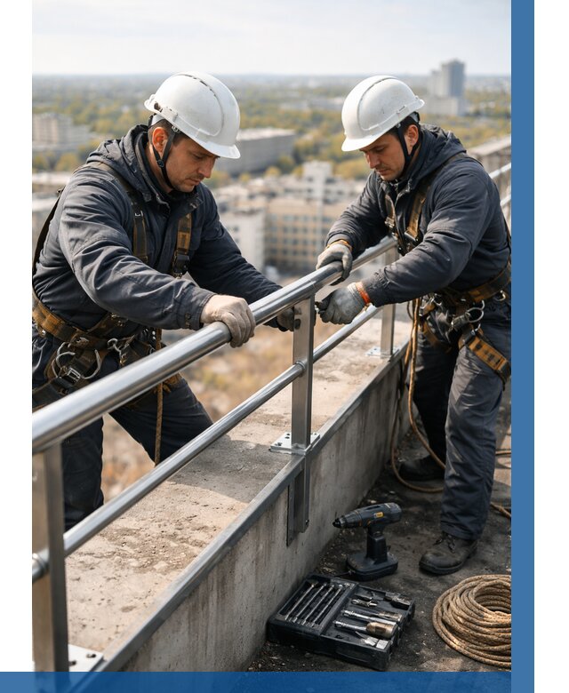 Монтаж перил на высоте в Учалах от 2542 р. | ВЫСОТНИК-Члы