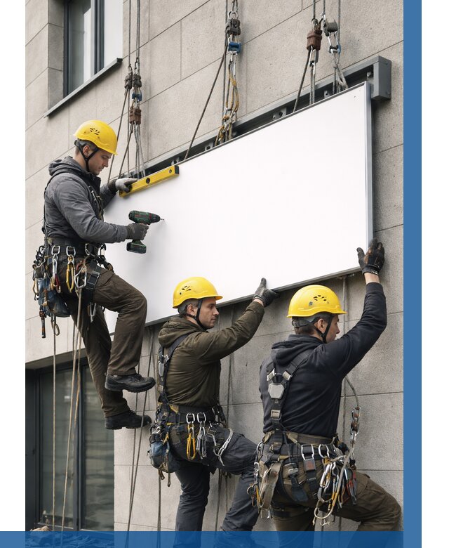 Монтаж рекламной вывески в Учалах от 8134 р. | ВЫСОТНИК-Члы