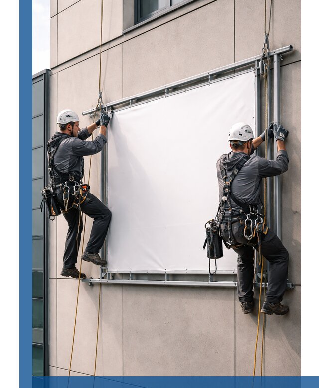 Монтаж наружной рекламной вывески в Учалах под ключ