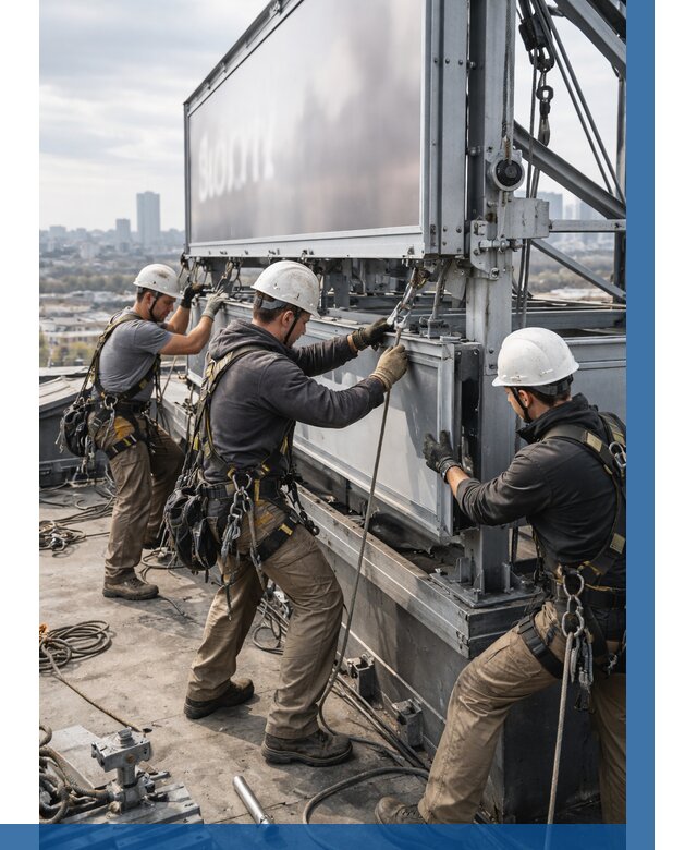 Монтаж крышной рекламной конструкции в Учалах от 61002 р.|ВЫСОТНИК-Члы