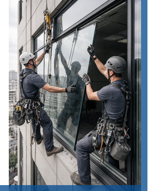 Замена стеклопакетов на высоте в Учалах от 5592 р. | ВЫСОТНИК-Члы