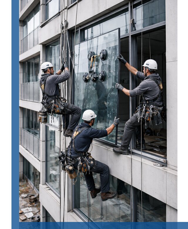 Фасадное остекление и монтаж витражей зданий в Учалах под ключ