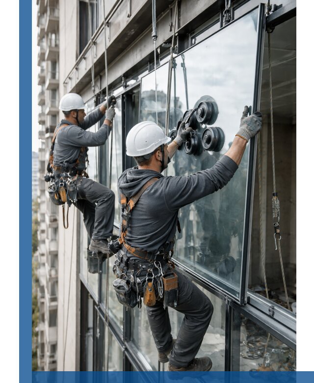 Витражное остекление фасадов и лоджий в Учалах под ключ